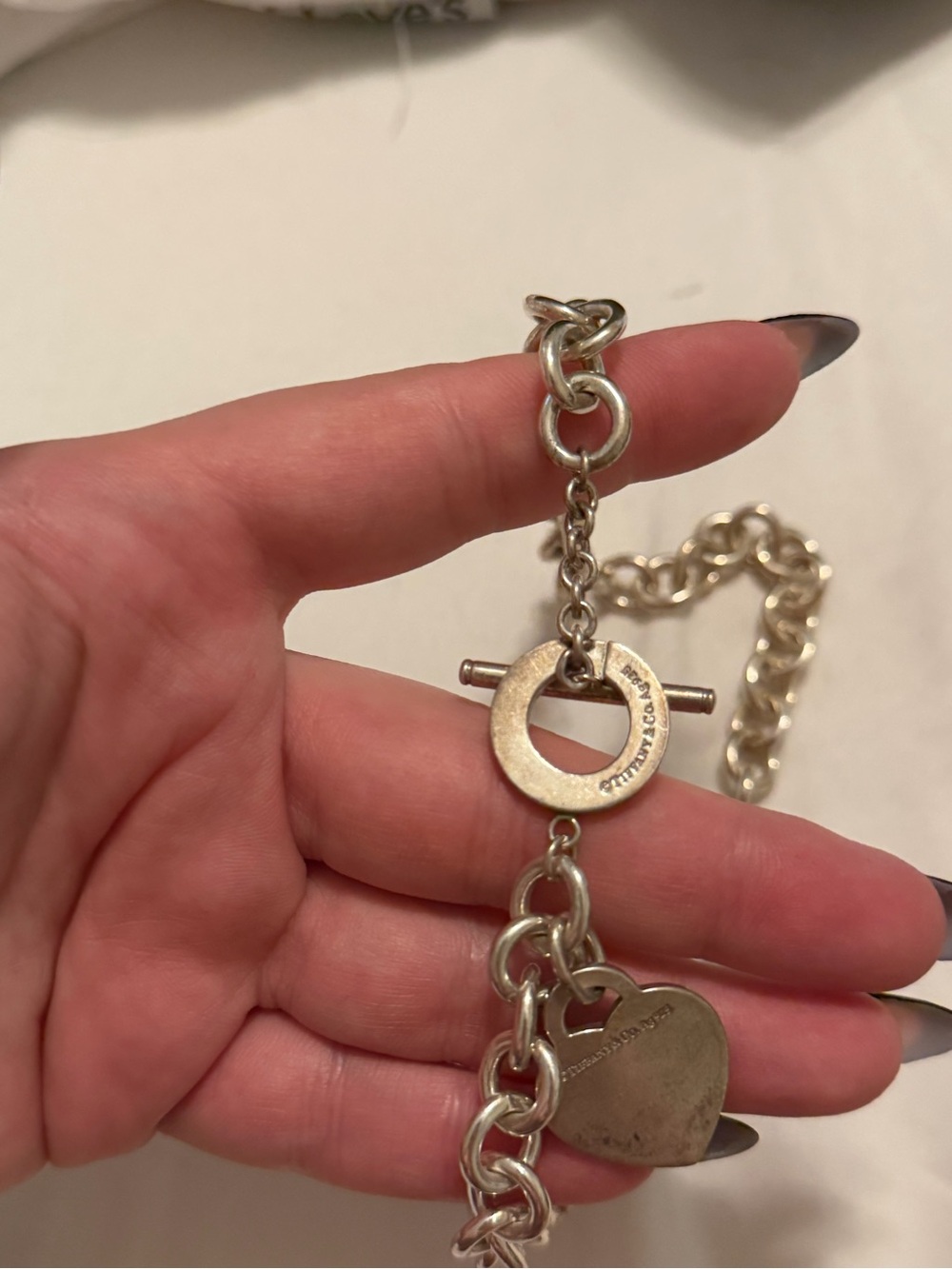 Tiffany & Co. Silver Toggle Heart Necklace - Picture 7 of 9